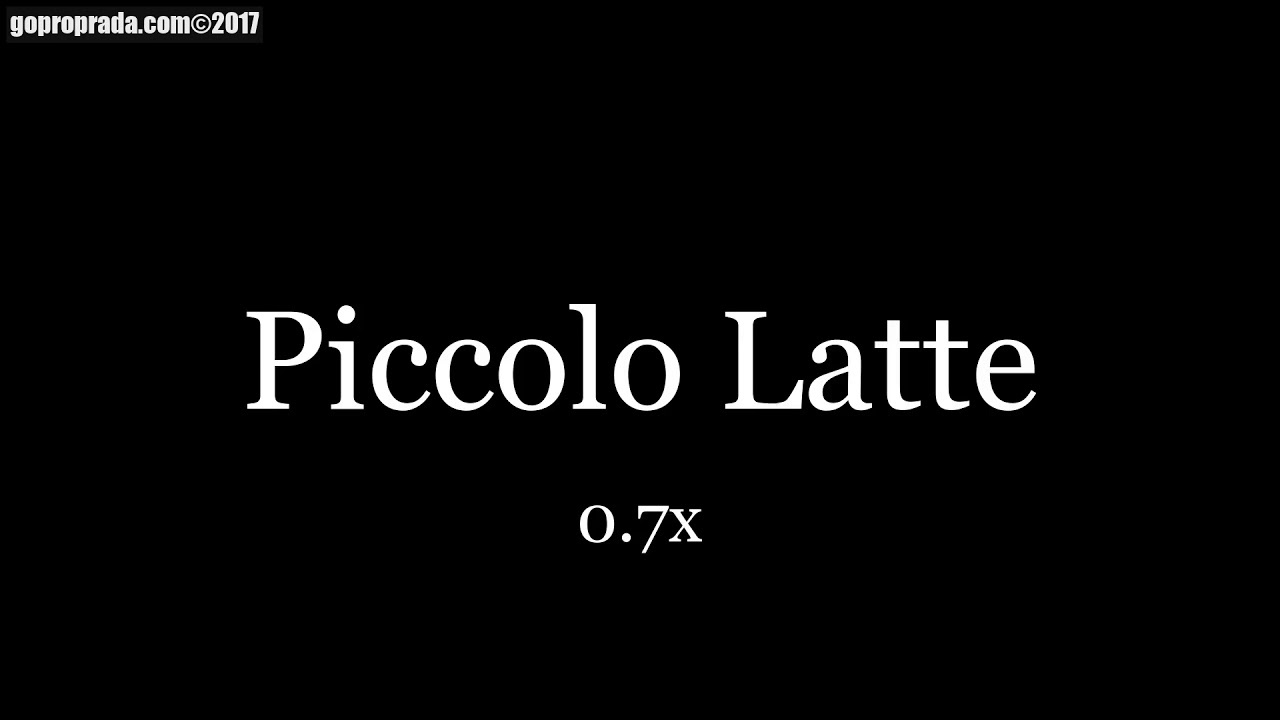 How to Pronounce Piccolo Latte