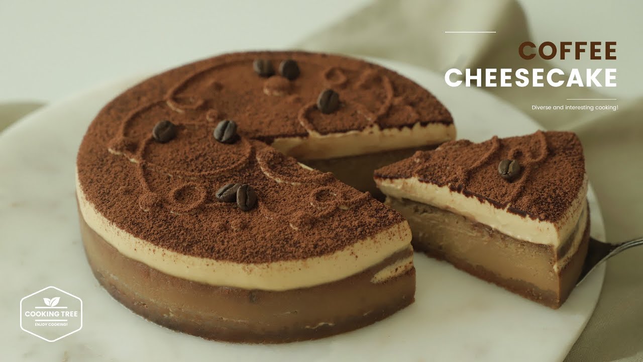 커피 치즈케이크 만들기 : Coffee Cheesecake Recipe : コーヒーチーズケーキ | Cooking tree