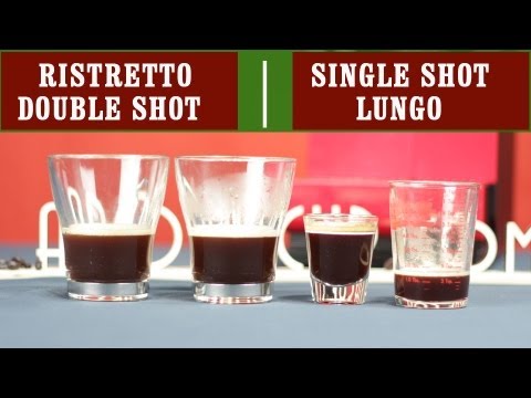 Ristretto, Single Espresso Shot, Double Espresso Shot and Lungo | Easy Coffee Recipes