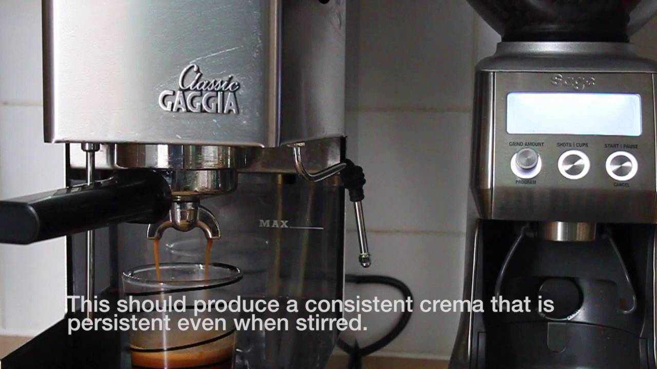 How to make a double Espresso using a Gaggia Classic