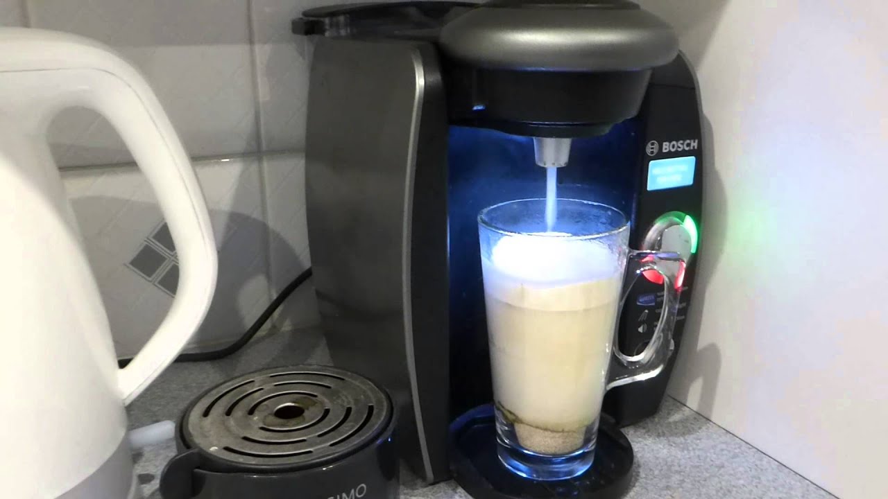 How to make a mocha coffee in a Bosch coffee maker using a cheap instant powder