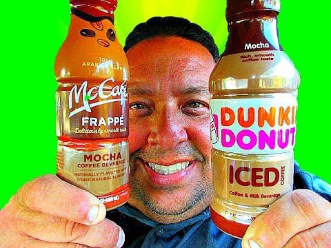 Dunkin' Donuts Iced Mocha Coffee Vs. McDonald's McCafe' Iced Mocha Coffee