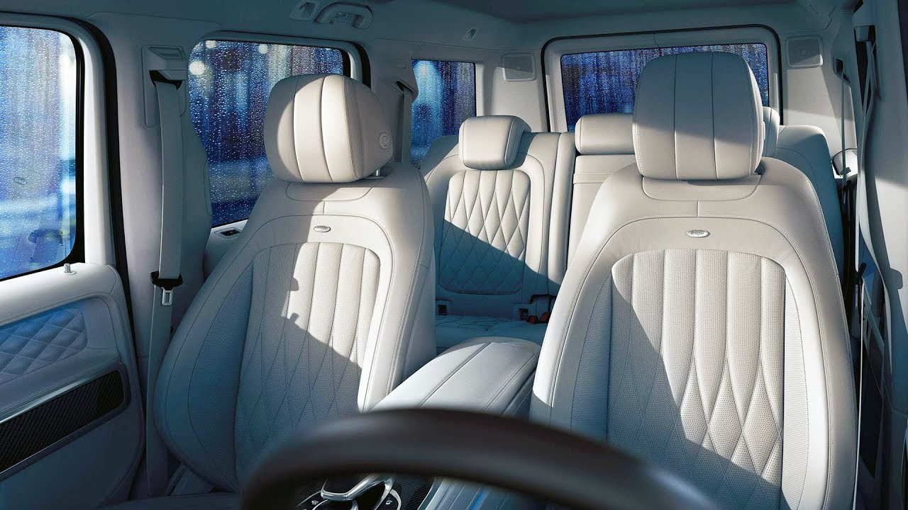 New G-class Exclusive interior PLUS – macchiato beige designo leather and AMG carbon …