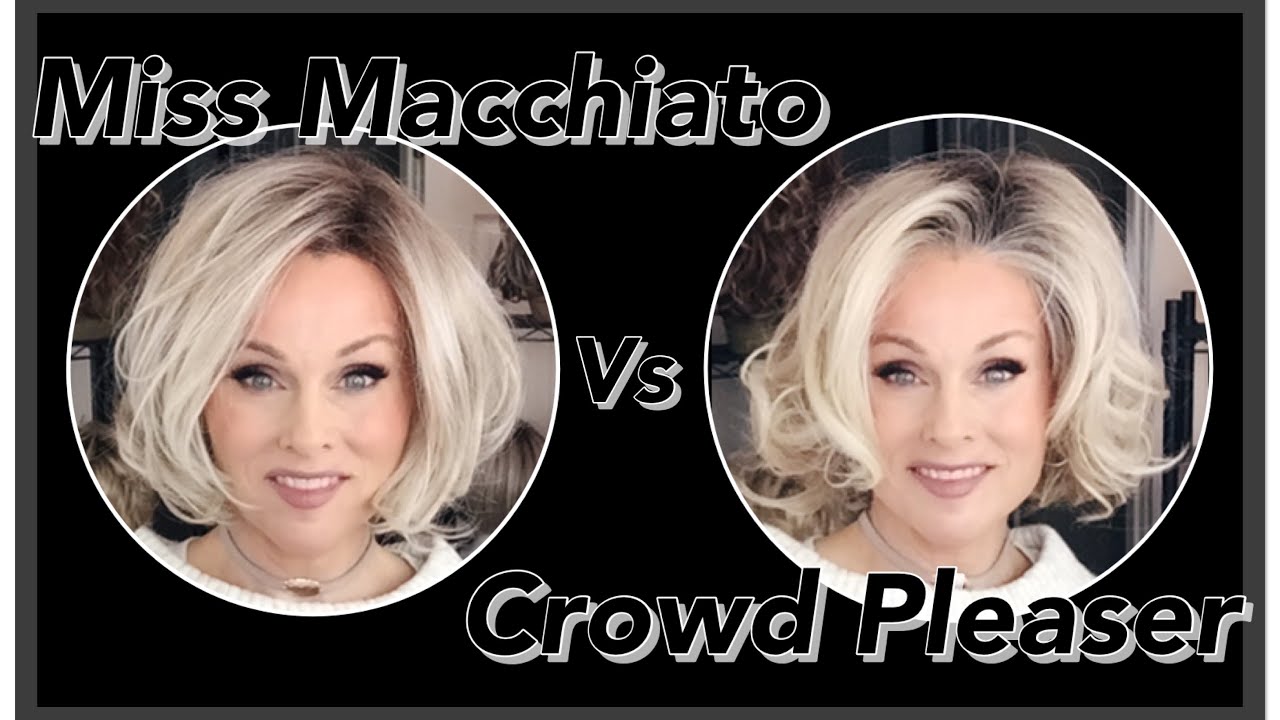 Belle Tress MISS MACCHIATO vs Raquel Welch CROWD PLEASER wig Butterbeer Blonde VS S…