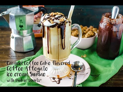 Coffee Affogato Ice Cream Sundae – Caramel Coffee Cake Flavor