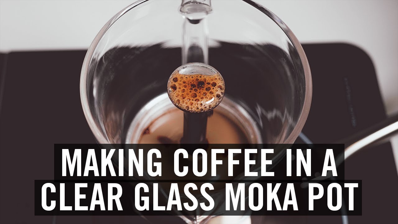 Making Coffee In A Clear Glass Moka Pot