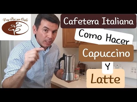 Como preparar un Capuccino y un Café Latte con una Cafetera Moka Italiana