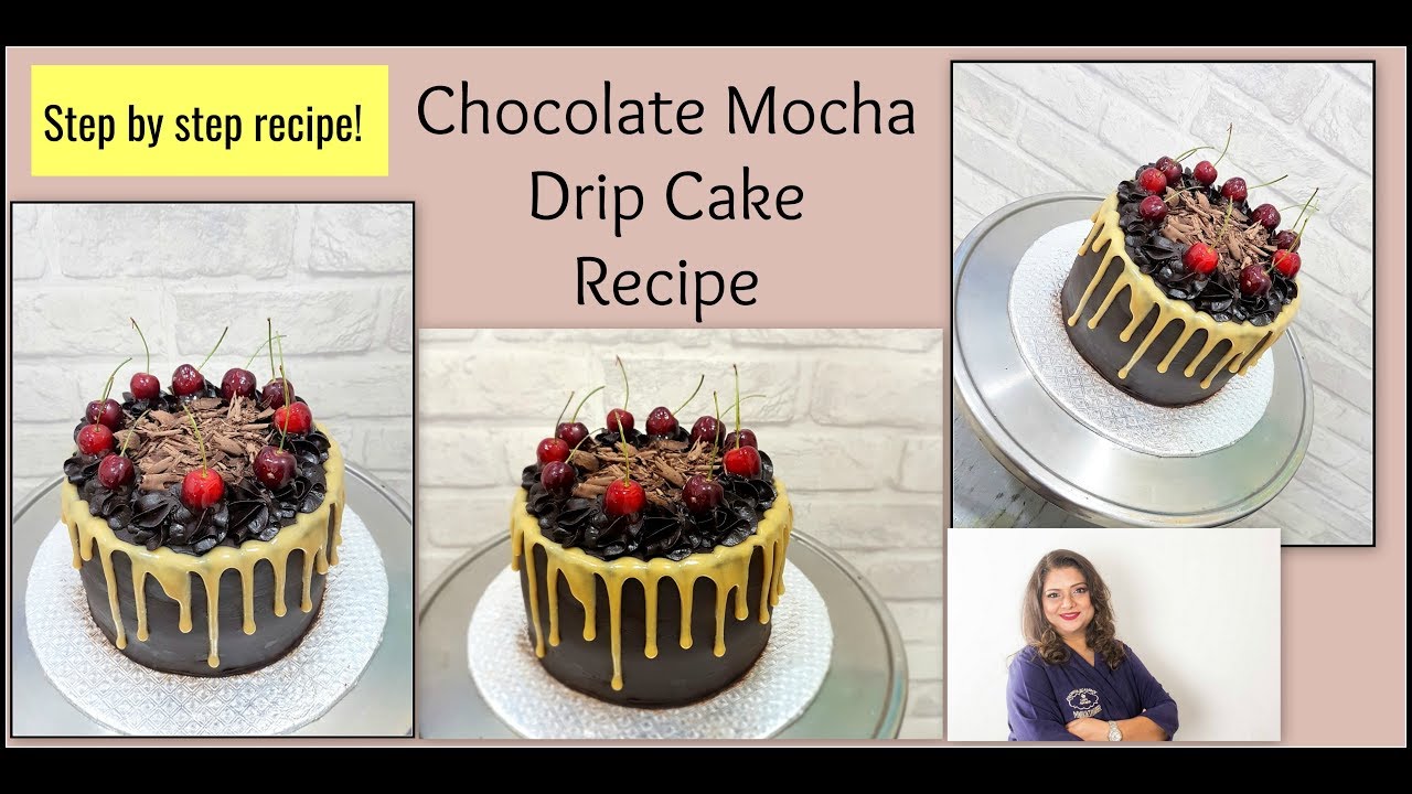CHOCOLATE MOCHA DRIP CAKE Recipe | COFFEE- E- DRIP CAKE