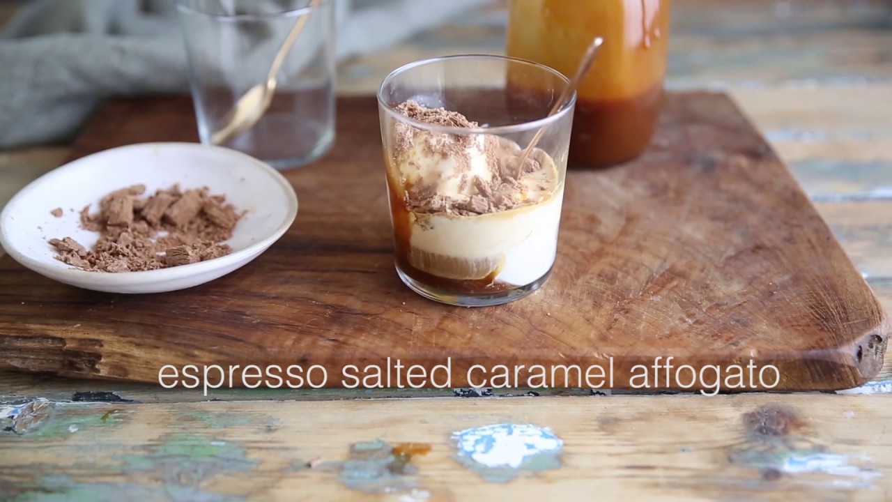 How to make a salted caramel affogato