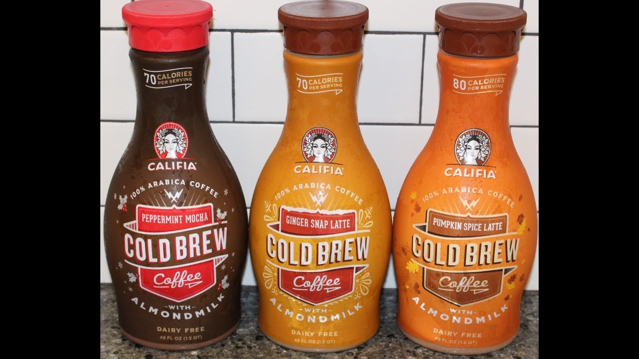 Califia Cold Brew Coffee: Peppermint Mocha, Ginger Snap Latte & Pumpkin Spice Lat…