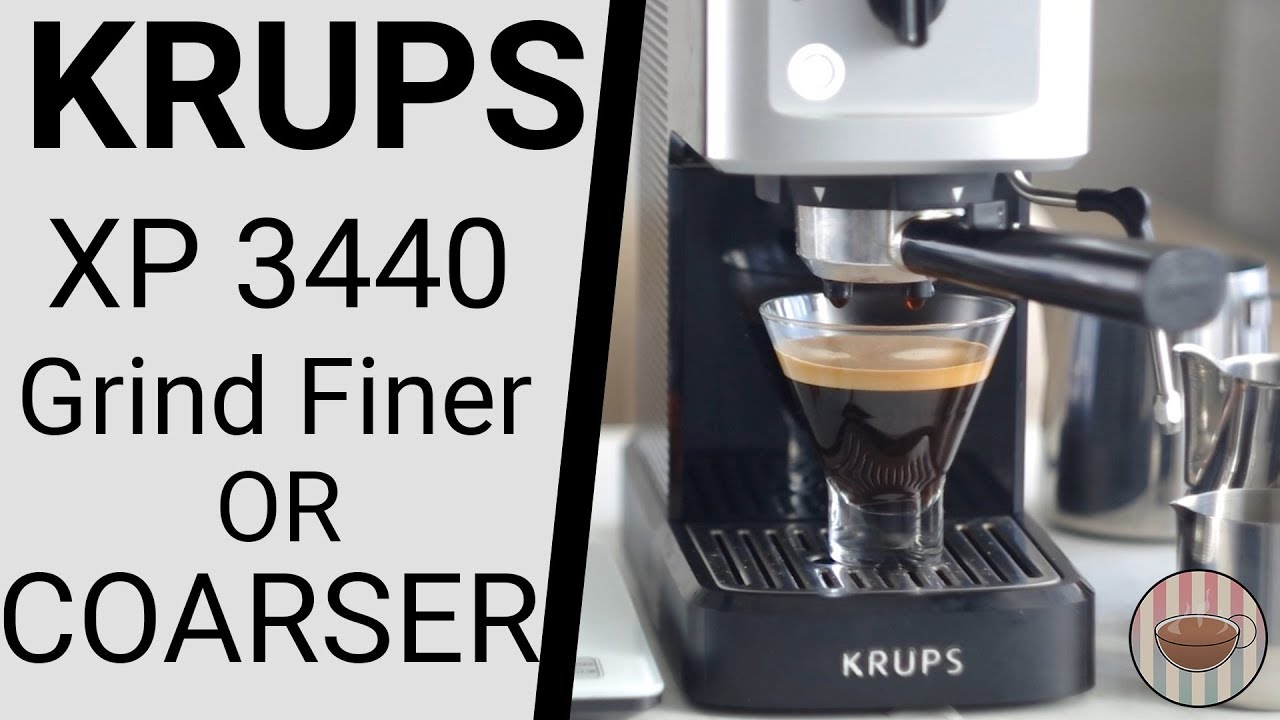 Krups XP 3440 Home Espresso Machine – Double Espresso – Grind Finer or Coarser?