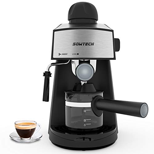 Espresso Machine 3.5 Bar 4 Cup Espresso Maker Cappuccino Machine with Steam Milk Frot…