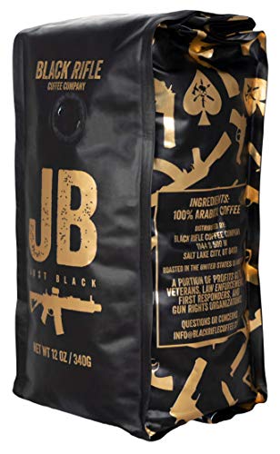 Black Rifle Coffee Company JB Just Black Medium Roast Whole Bean Coffee, 12