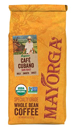 Café Cubano, 5LB, Mayorga Organics, Whole Bean Coffee, Dark Roast, 100% USDA