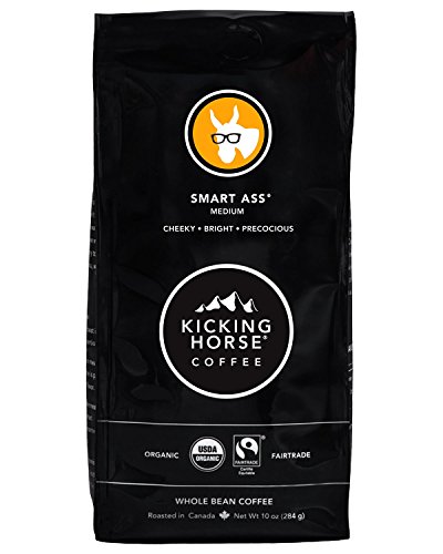 Kicking Horse Coffee, Smart Ass, Medium Roast, Whole Bean, 10 oz – Certified