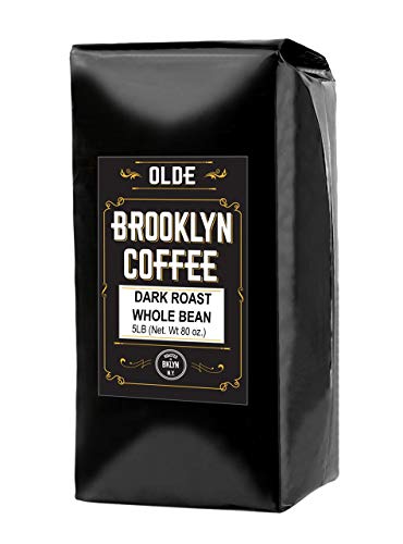 Dark Roast Whole Bean Coffee – 5LB Bag For A Classic Black Coffee, Breakfast,