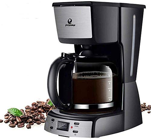 Posame Electric Coffee Makers-12 Cup Programmable Smart Drip Coffee Maker Brew Machin…