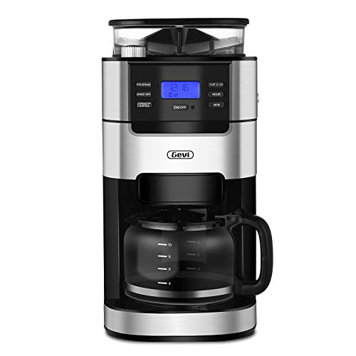 Gevi Grind and Brew Coffee Maker 10 Cups Drip Coffee Machine for Kitchen and Office ,…