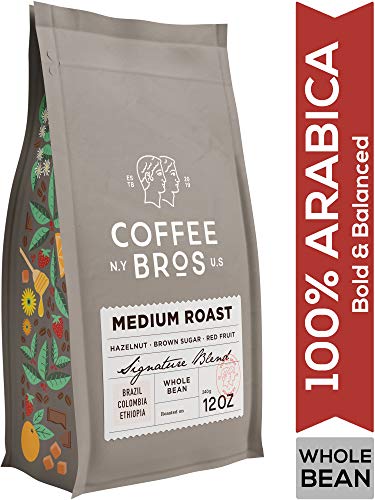 Coffee Bros., Medium Roast Coffee Beans, Whole Bean, 100% Arabica Coffee,