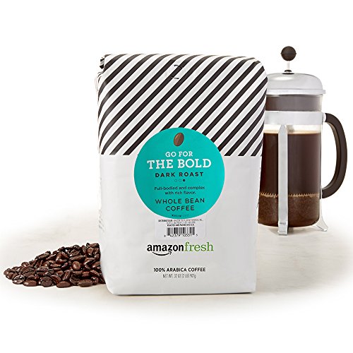 AmazonFresh Dark Roast Whole Bean Coffee, 32 Ounce (Pack of 1)