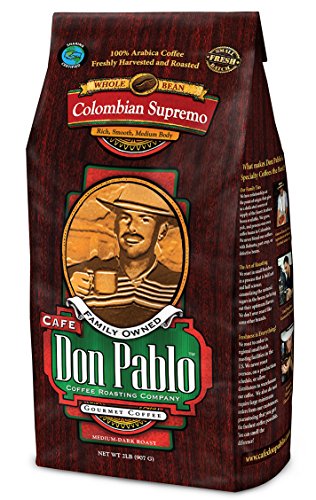 2LB Cafe Don Pablo Gourmet Coffee Colombian Supremo – Medium-Dark Roast Coffee –