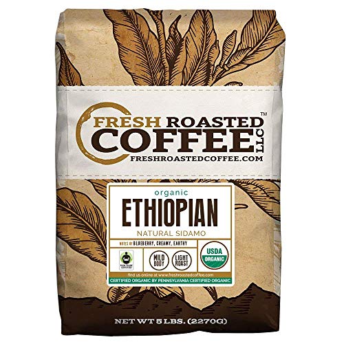 Fresh Roasted Coffee LLC, Organic Ethiopian Sidamo Coffee, USDA Organic, Fair