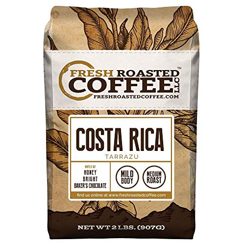 Fresh Roasted Coffee LLC, Costa Rica Tarrazu Coffee, Medium Roast, Whole Bean, 2