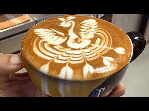 Amazing Cappuccino Latte Art Skills 2018☕️