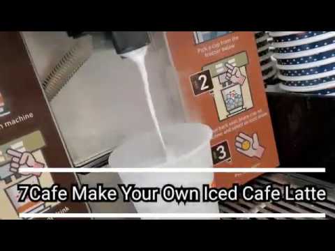 Make Your Own Coffee At 7-Eleven 7Cafe | Iced Cafe Latte | Singapore