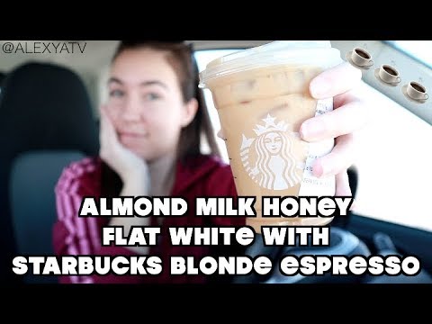 Starbucks Almondmilk Honey Flat White With Blonde Espresso Food Review & Taste Te…
