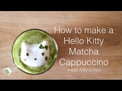 How to make a Hello Kitty Matcha Cappuccino