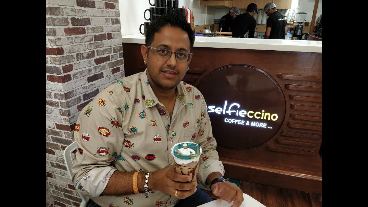 Selfieccino, Your own Selfie on your Coffee  Kalaghoda Mumbai ! Coffee place