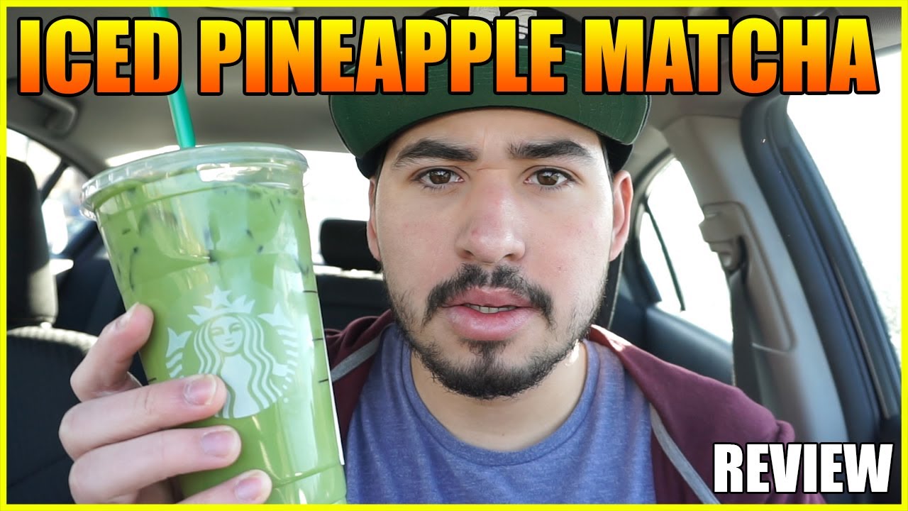 STARBUCKS NEW Iced Pineapple Matcha Drink REVIEW