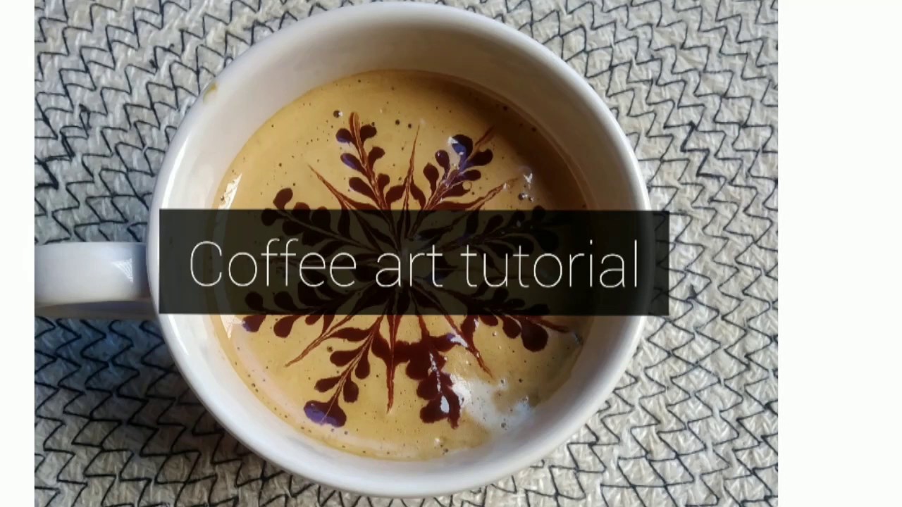 Cappuccino coffee art tutorial | snowflakes  coffee art
