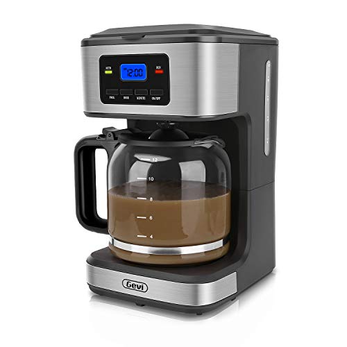 Coffee Maker, 12 Cups Programmable Drip Coffee Maker with Coffee Pot, Anti-Drip Desig…