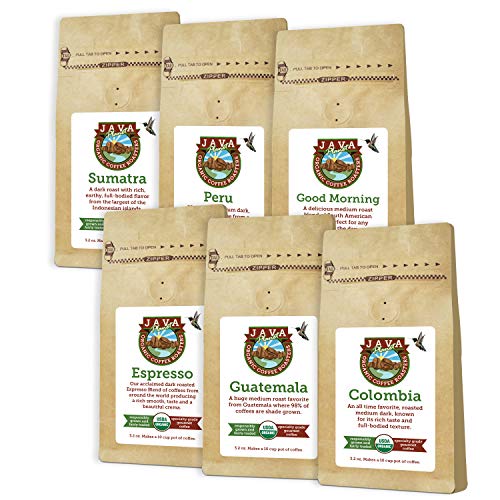 Java Planet – Coffee Beans, Organic Coffee Sampler Pack, Whole Bean Variety