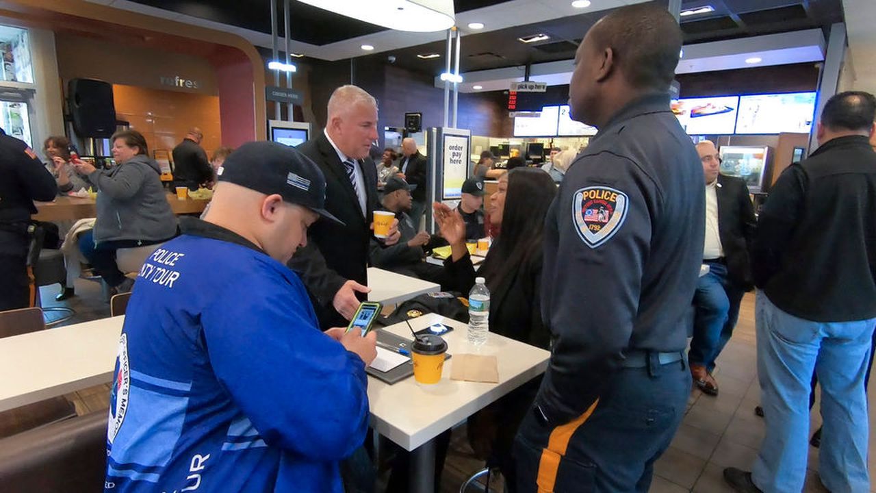 Coffee with a Cop Community Service Awards in Trenton