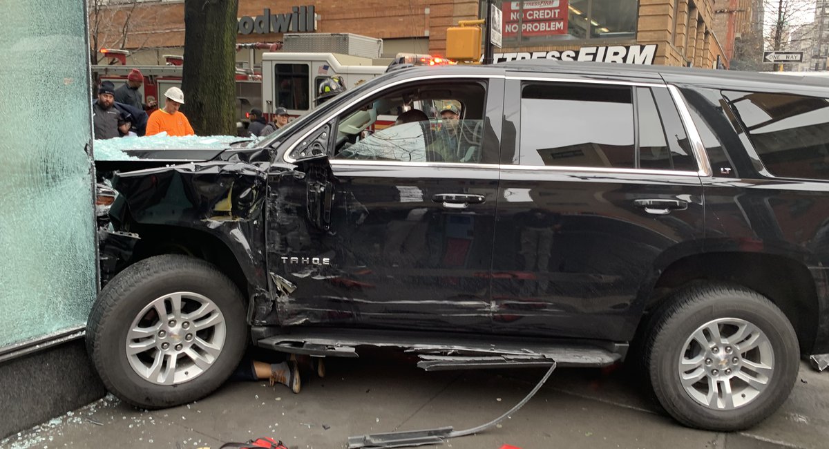 Drivers Crash In Downtown Brooklyn, Pinning Woman To Coffee Shop