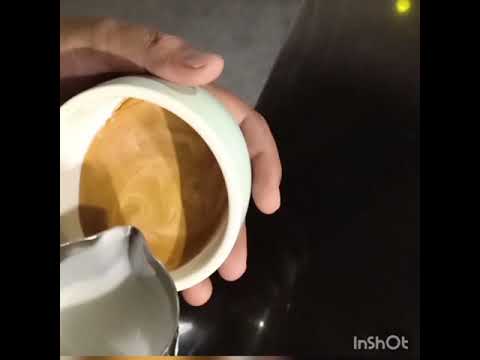 Cara membuat latte art wing tulip
