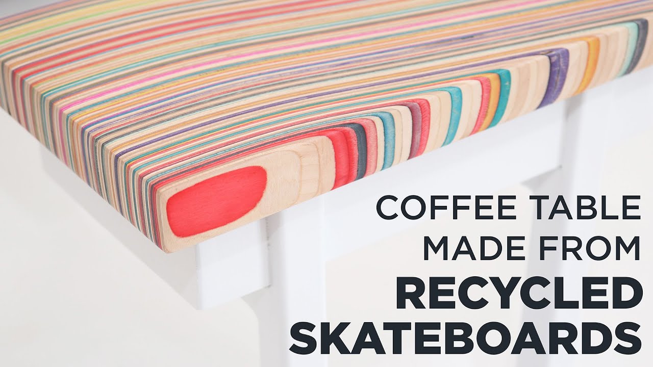 Coffee Table Made From RECYCLED SKATEBOARDS