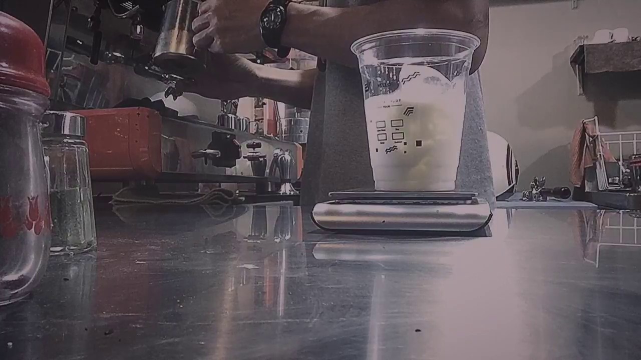 Flat white coffee – barista work