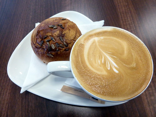Latte art at Café Cordon Bleu