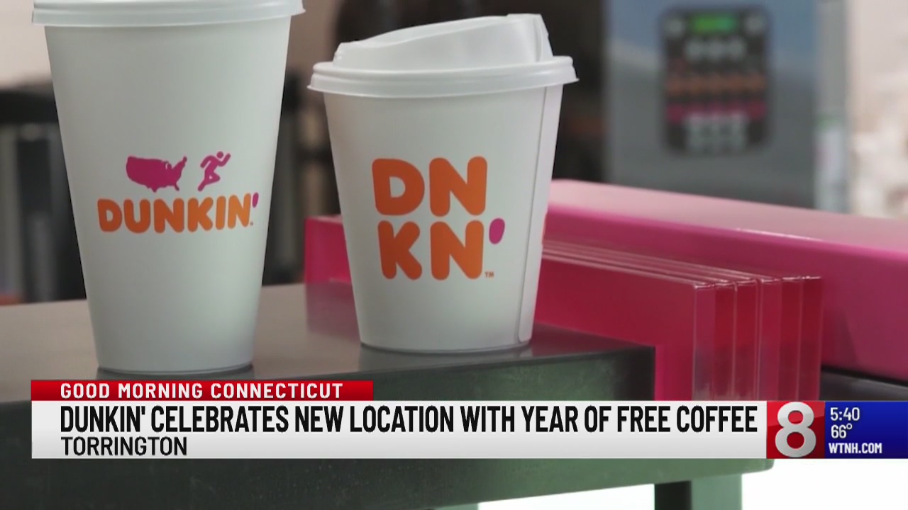 Dunkin’ celebrates new Torrington location with free coffee for a year for lucky cust…