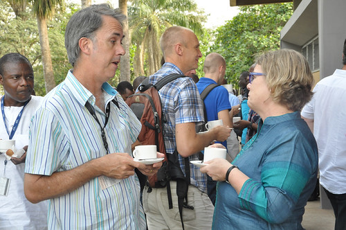 James Legg and BoT Member interacting during coffee break at R4D Week 2013
