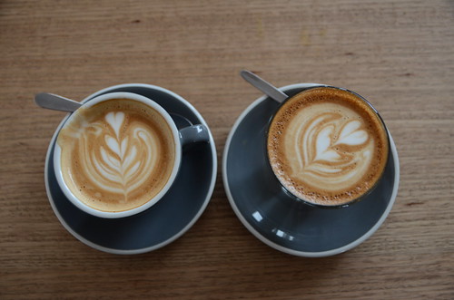 Flat white, strong caffe latte AUD3.80 each – Left Field, Carnegie – top
