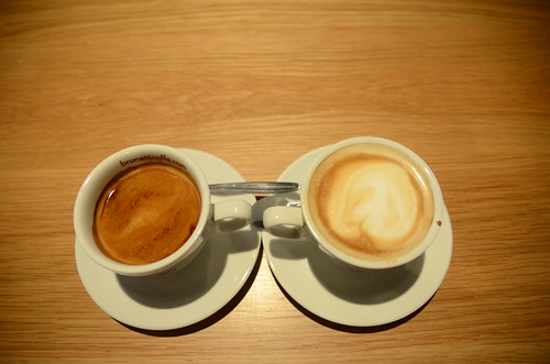 Flat white, long black coffees AUD4.10 each – Brunetti Flinders Lane, Melbourne – top