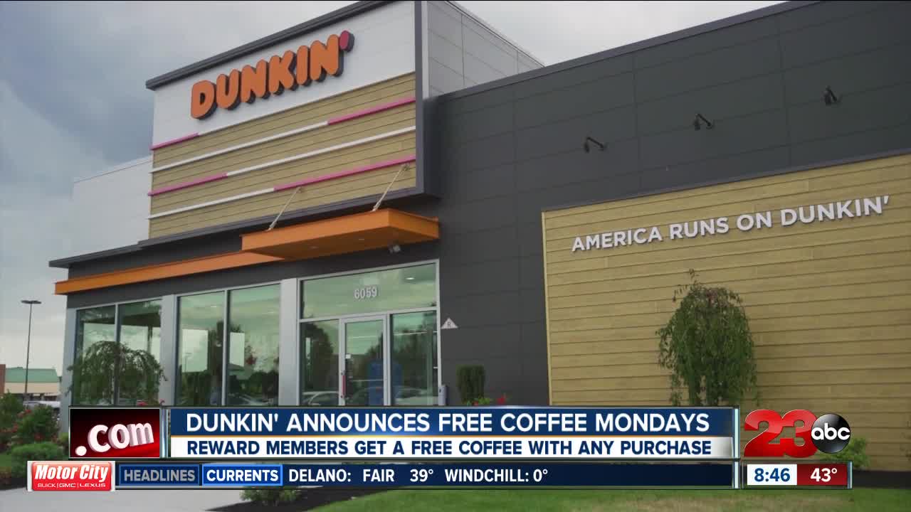 Dunkin’ announces Free Coffee Mondays – Yahoo News