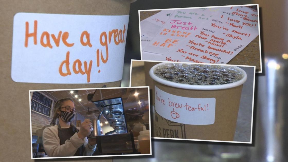 ‘You’re brew-tea-ful’: Marshall County students send uplifting messages on coffee cup…