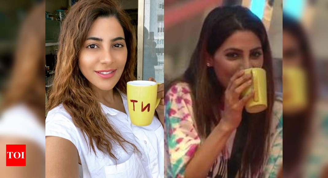 Bigg Boss 14’s Nikki Tamboli creates a nostalgic moment by sipping coffee from her fa…