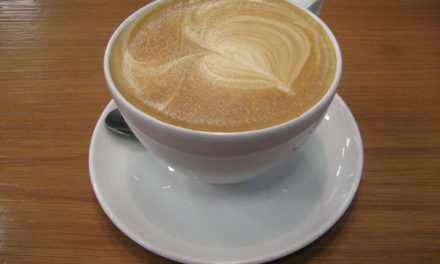 Caffe latte at Café Cordon Bleu